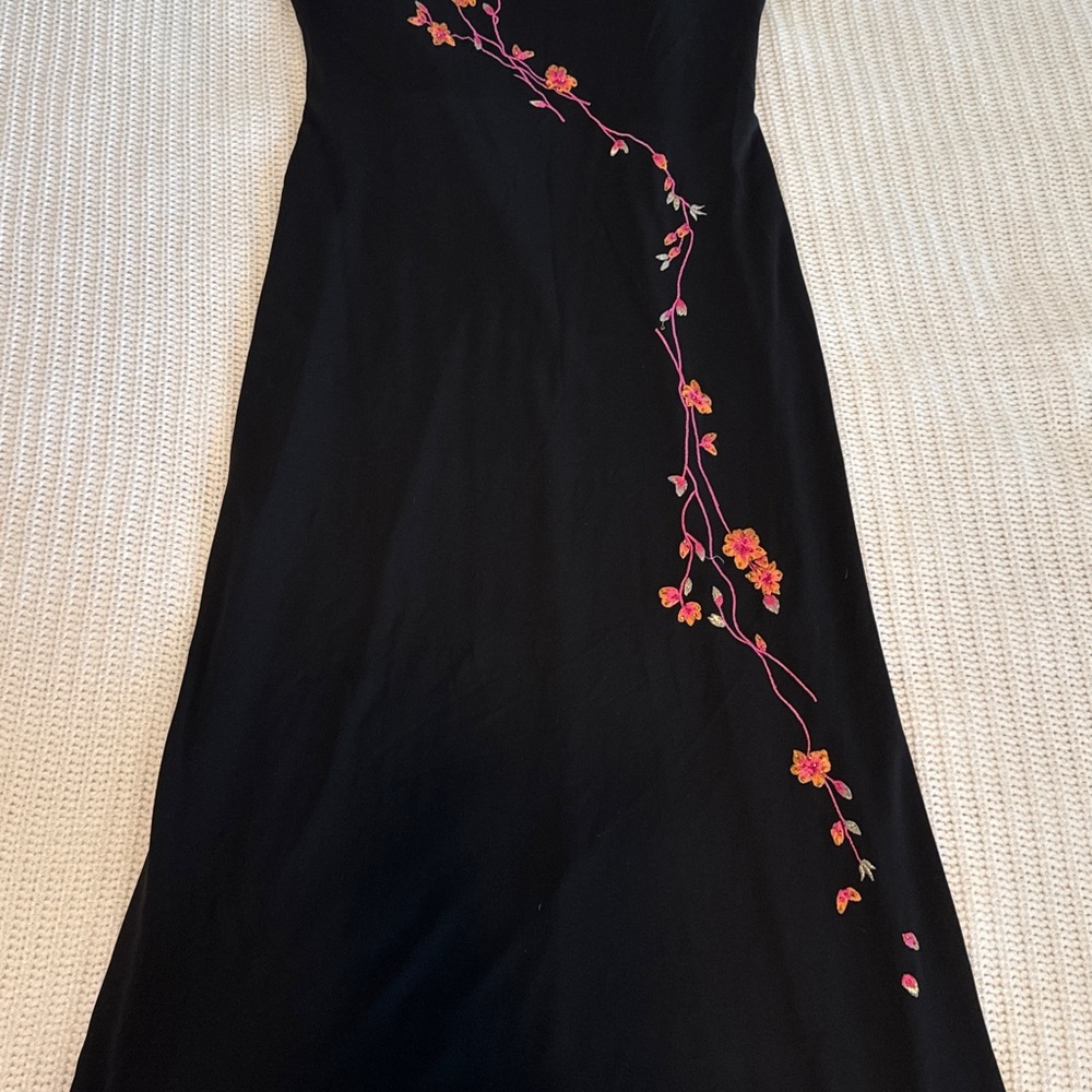 Rimini Black and Pink Strapless A-Line Cocktail Dress